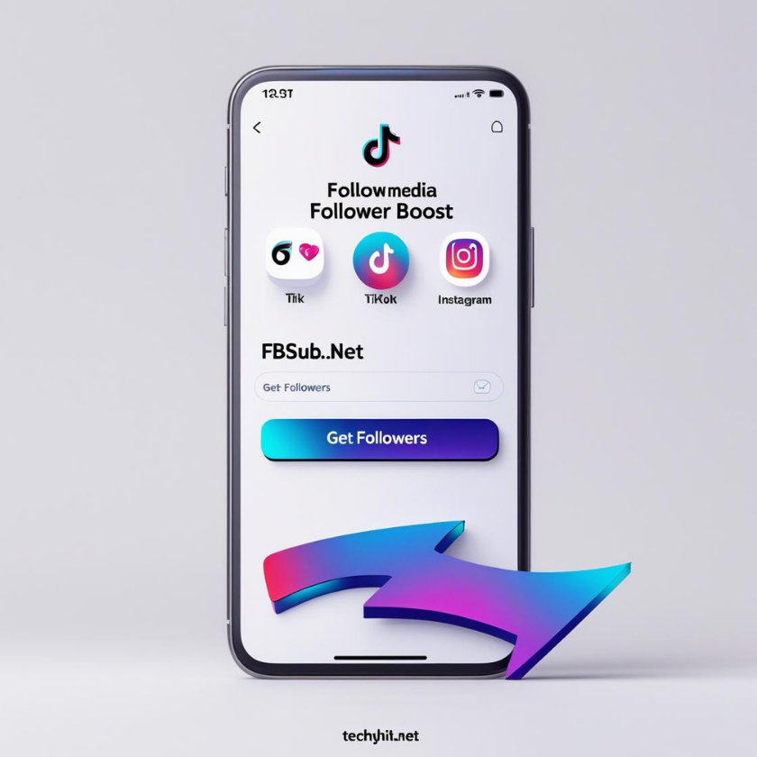 fbsub.net 2025 – Free TikTok and Instagram Followers Tool, main dashboard with TikTok and Instagram icons on a mobile screen